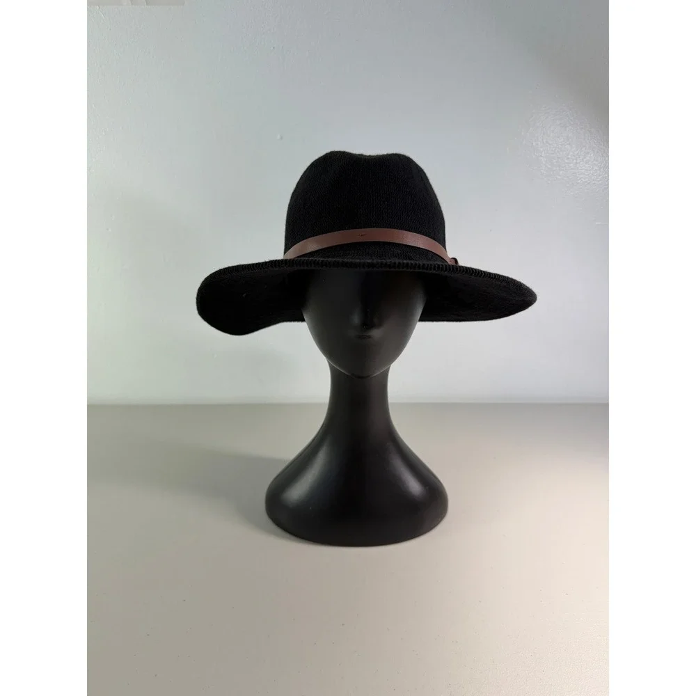 Ecote Urban Outfitters Cotton Black‎ Knit Wide Brim Fedora Hat